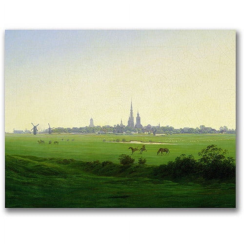 Trademark Fine Art "Meadows Near Greifswald" Canvas Wall Art by Caspar David Friedrich