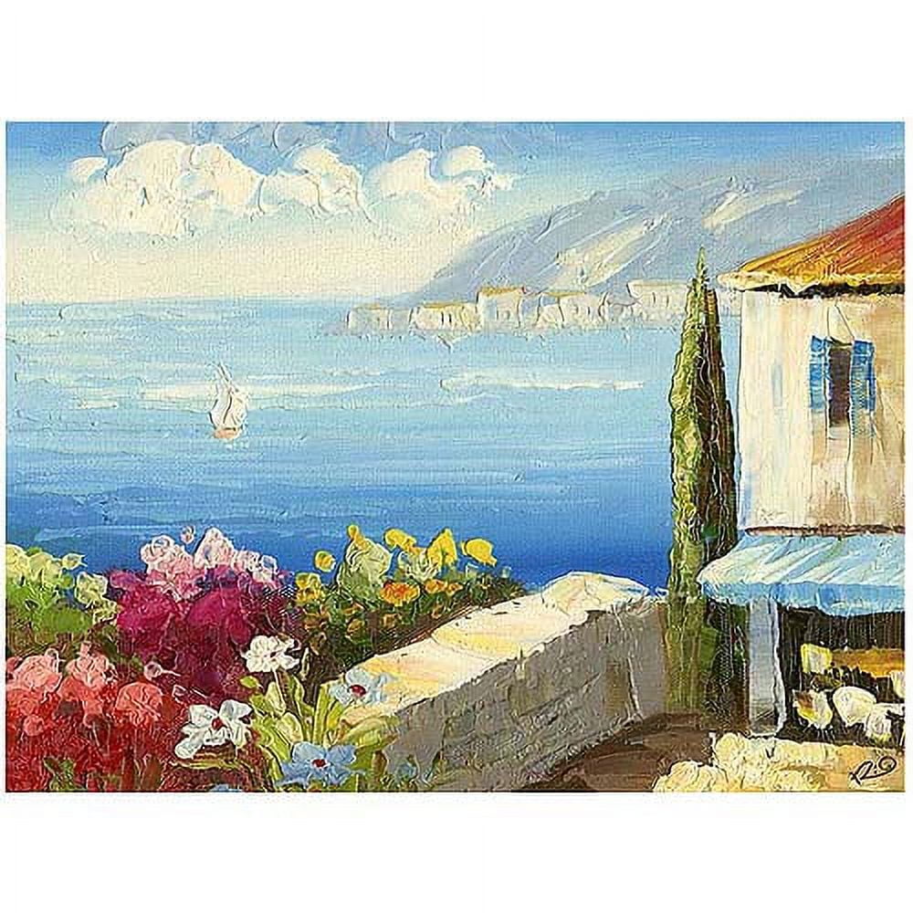 Trademark Fine Art "Mediterranean Cottage" Canvas Art by Rio