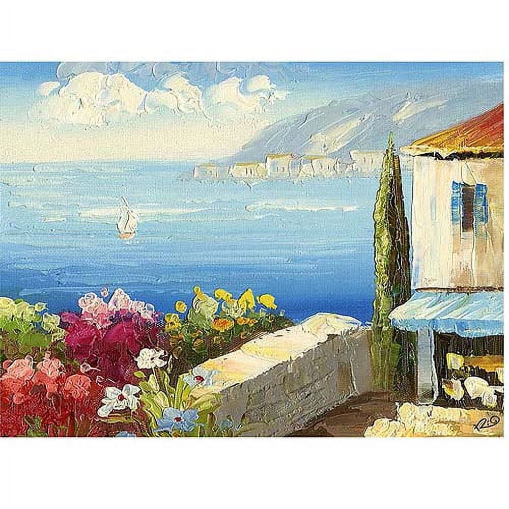 Trademark Fine Art "Mediterranean Cottage" Canvas Art by Rio