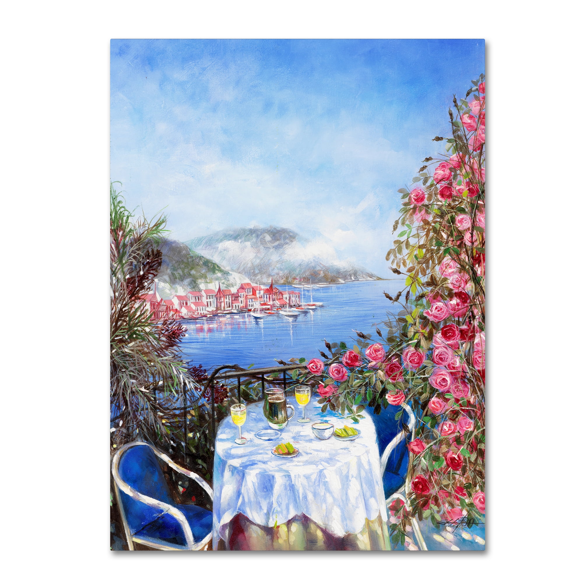 Trademark Fine Art 'Mediterranean Town I' Canvas Art by Li Bo