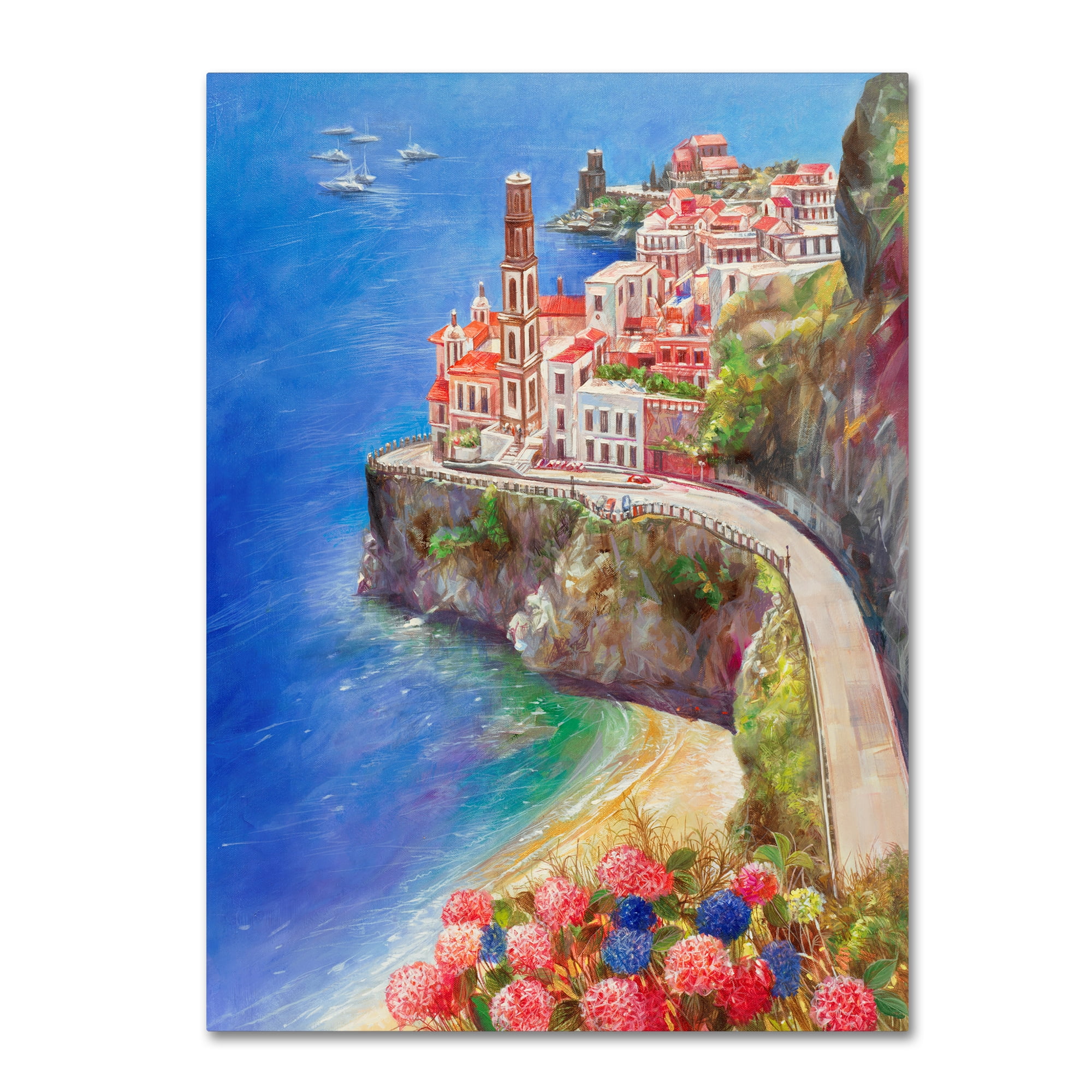 Trademark Fine Art 'Mediterranean Town II' Canvas Art by Li Bo