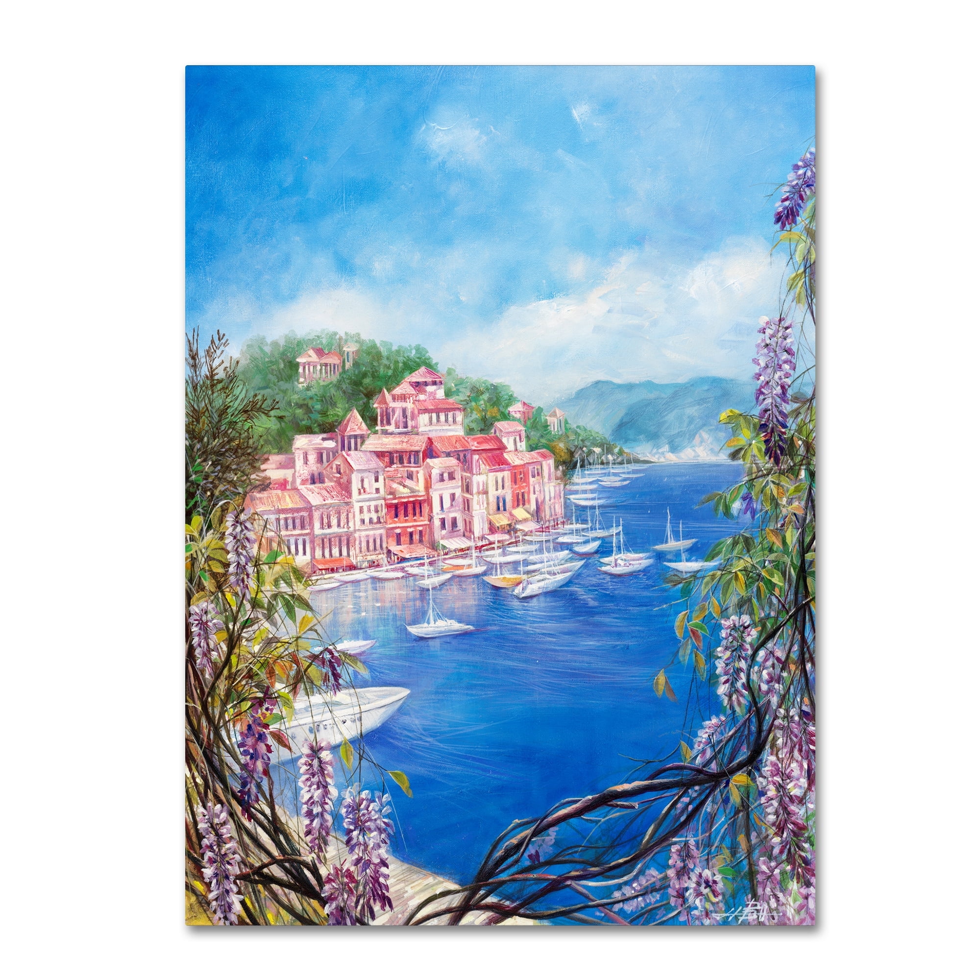 Trademark Fine Art 'Mediterranean Town III' Canvas Art by Li Bo