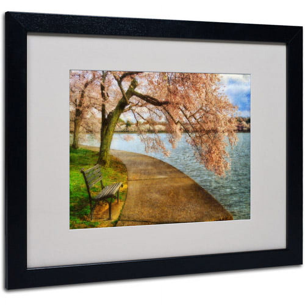 Trademark Fine Art "Meet Me At Our Bench" by Lois Bryan, Black Frame