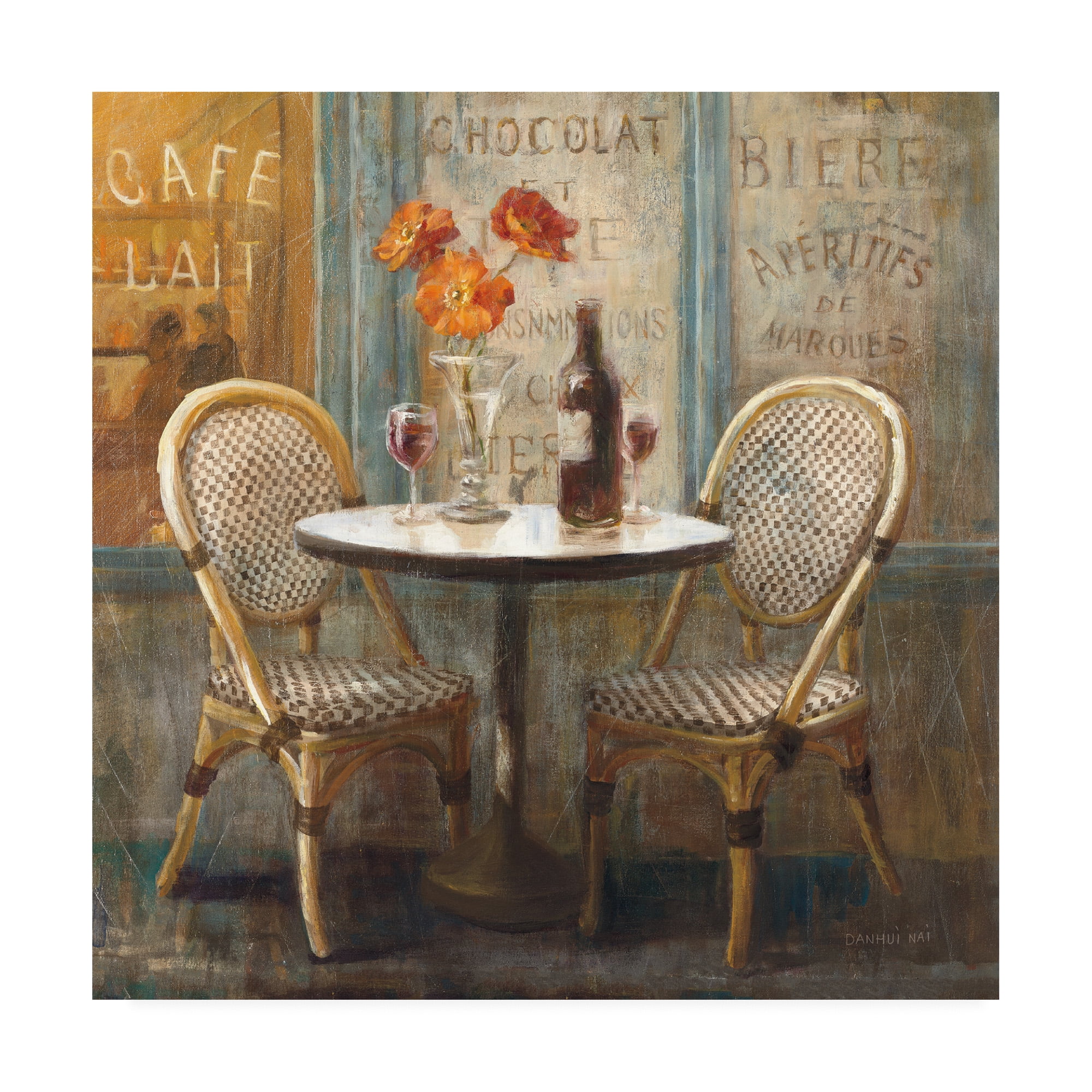 Trademark Fine Art 'Meet Me at Le Cafe I' Canvas Art by Danhui Nai