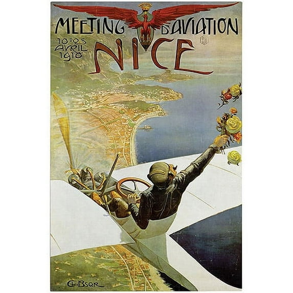 Trademark Fine Art "Meeting Aviation Nice" Canvas Art by Charles Brosse