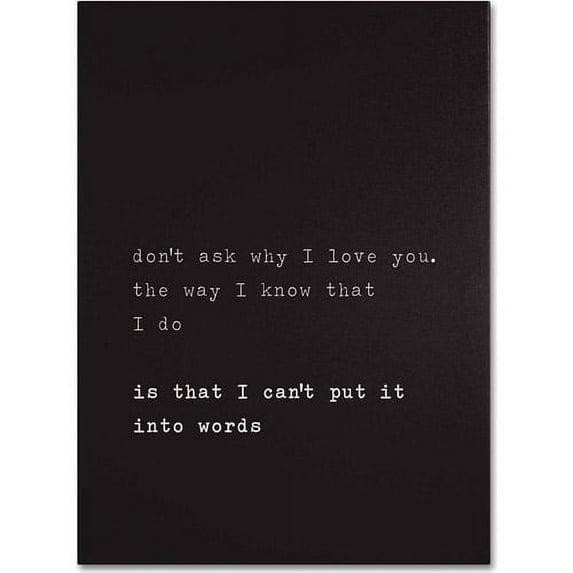 Trademark Fine Art Megan Romo Why I Love You 30” x 20” Canvas Art Prints