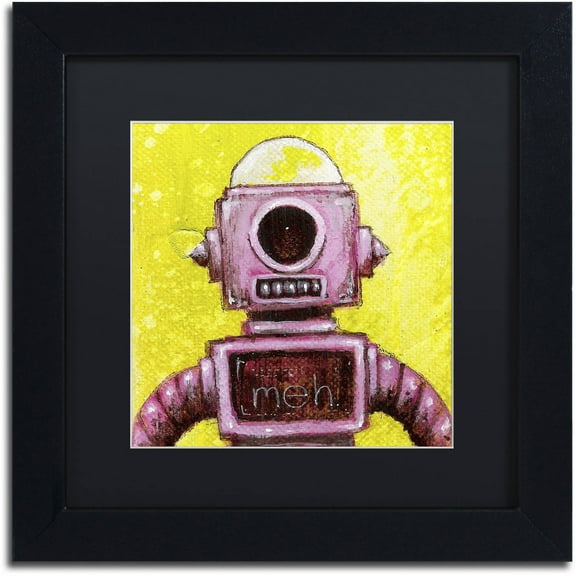 Trademark Fine Art 'Mehbot' Canvas Art by Craig Snodgrass, Black Matte, Black Frame