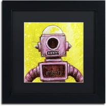 Trademark Fine Art 'Mehbot' Canvas Art by Craig Snodgrass, Black Matte, Black Frame