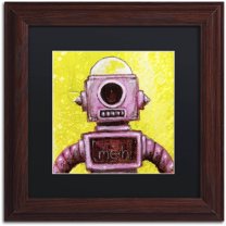 Trademark Fine Art 'Mehbot' Canvas Art by Craig Snodgrass, Black Matte, Wood Frame