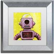 Trademark Fine Art 'Mehbot' Canvas Art by Craig Snodgrass, White Matte, Silver Frame