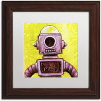 Trademark Fine Art 'Mehbot' Canvas Art by Craig Snodgrass, White Matte, Wood Frame
