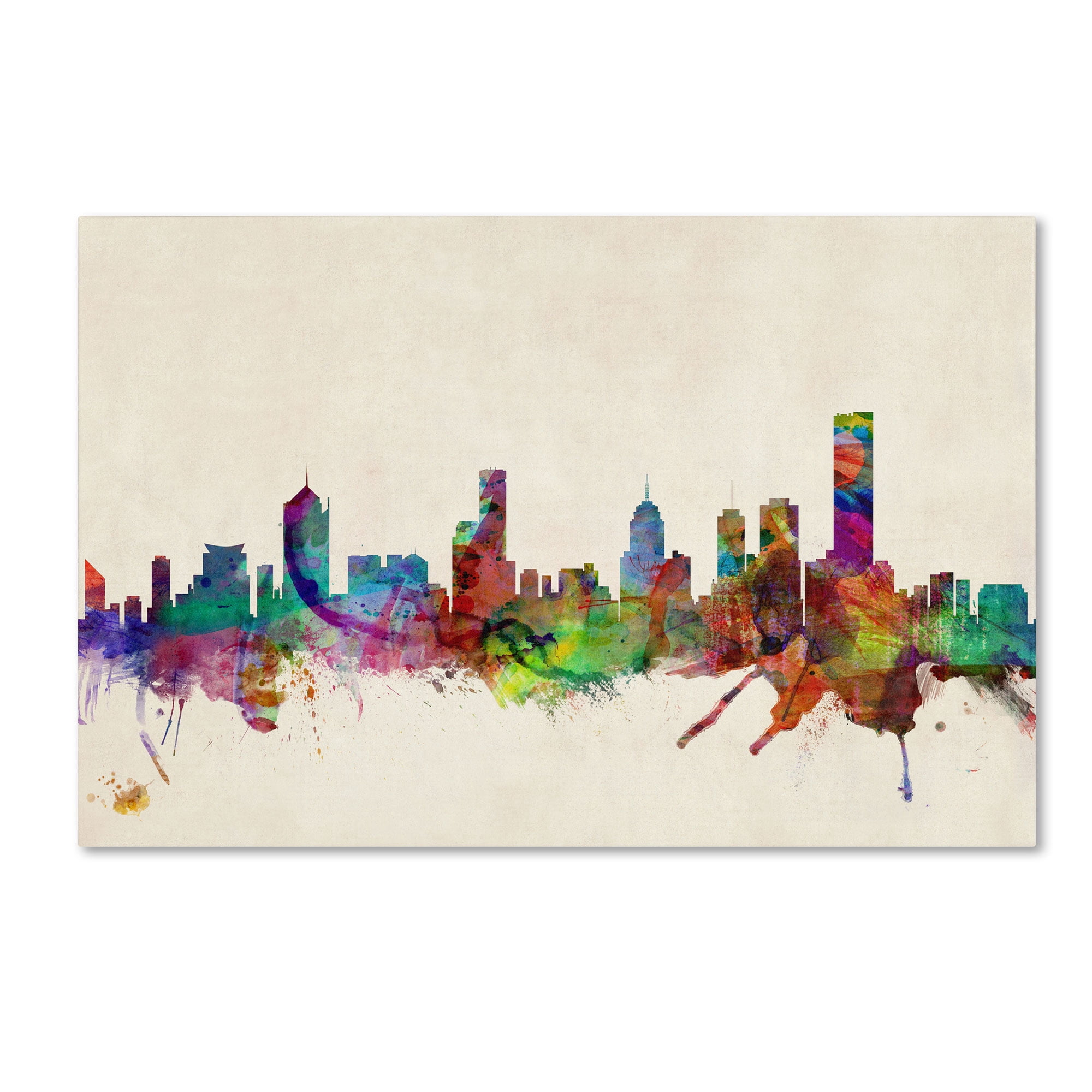 Trademark Fine Art "Melbourne, Australia" Canvas Art by Michael Tompsett