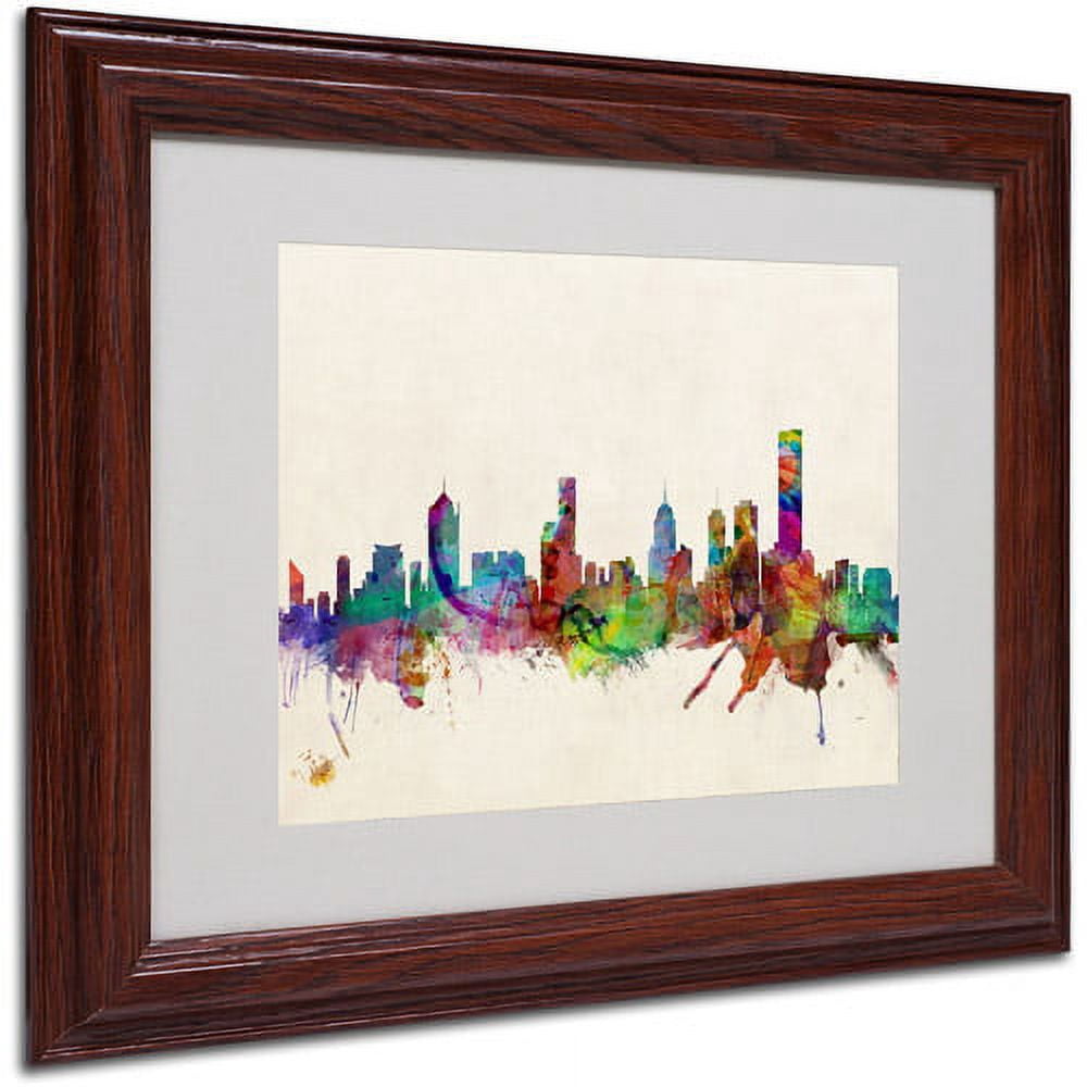 Trademark Fine Art "Melbourne, Canada" Canvas Art by Michael Tompsett, Wood Frame