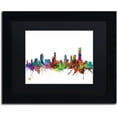 thumbnail image 1 of Trademark Fine Art "Melbourne Skyline II" Canvas Art by Michael Tompsett Black Matte, Black Frame, 1 of 3