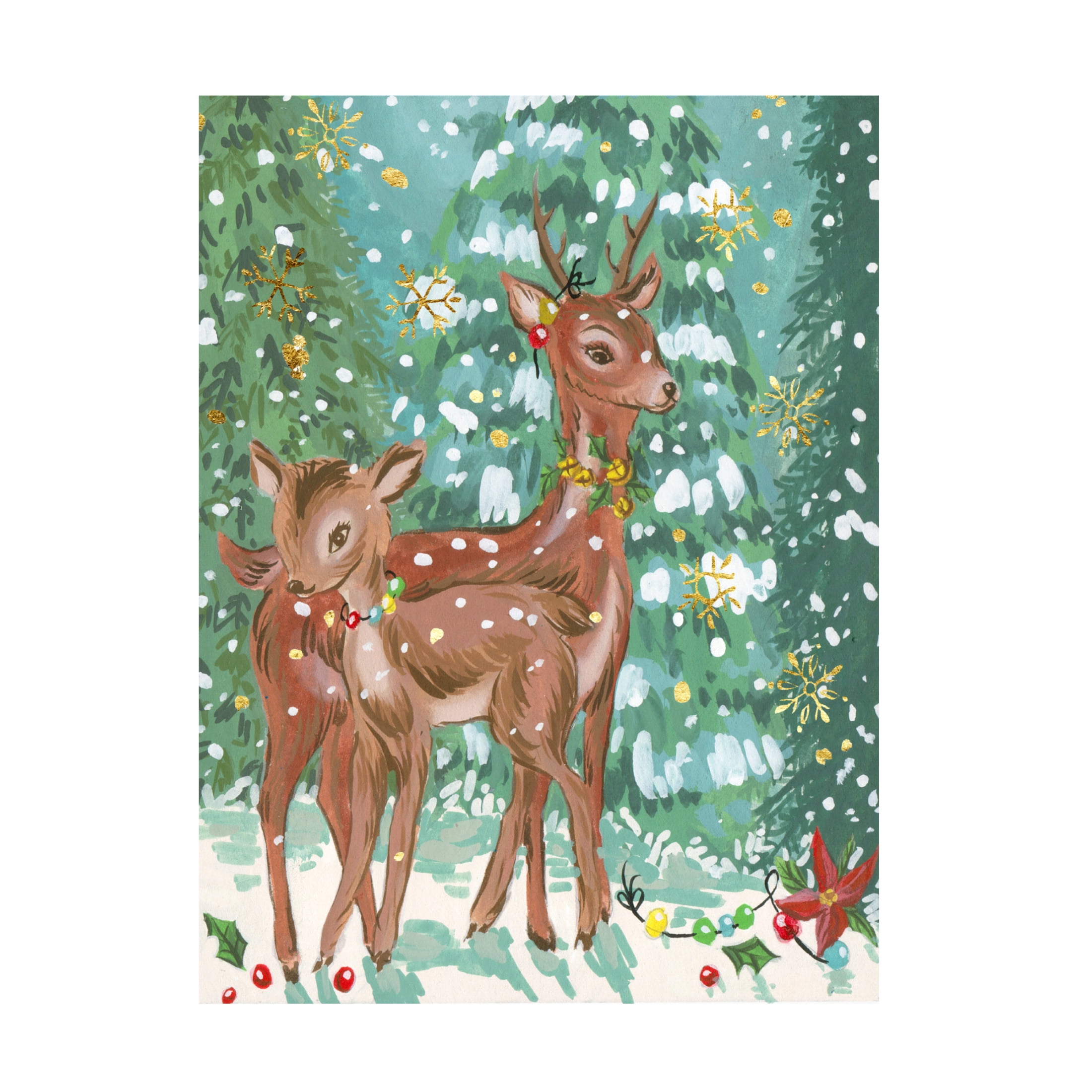 Trademark Fine Art Melissa Wang Doe and Fawn II Canvas Wall Art