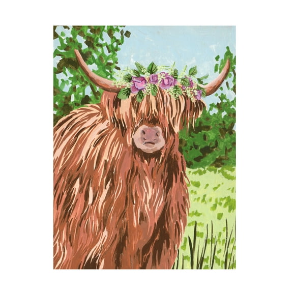 Trademark Fine Art Melissa Wang Happy Moo I Canvas Wall Art