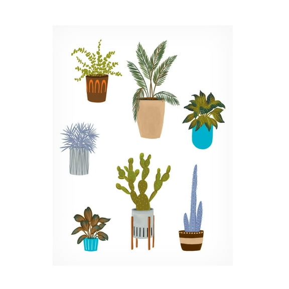 Trademark Fine Art Melissa Wang Houseplant Chart II Canvas Wall Art