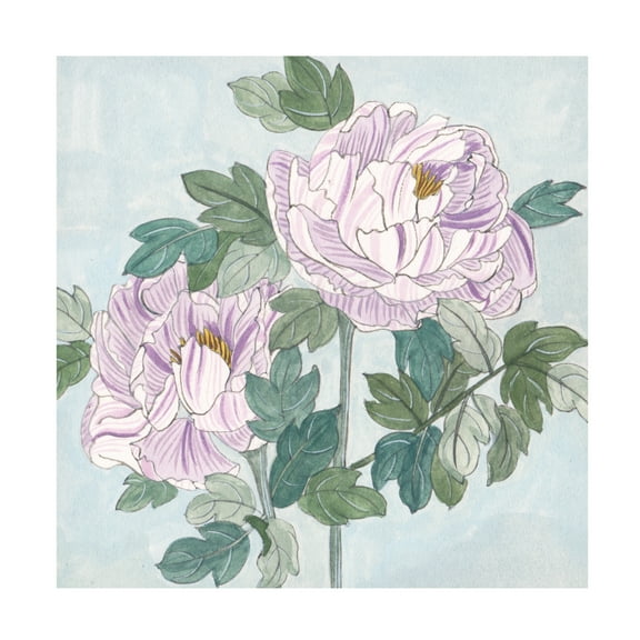 Trademark Fine Art Melissa Wang  Striped Peonies I Canvas Wall Art