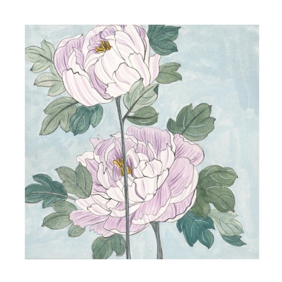 Trademark Fine Art Melissa Wang Striped Peonies IV Canvas Wall Art