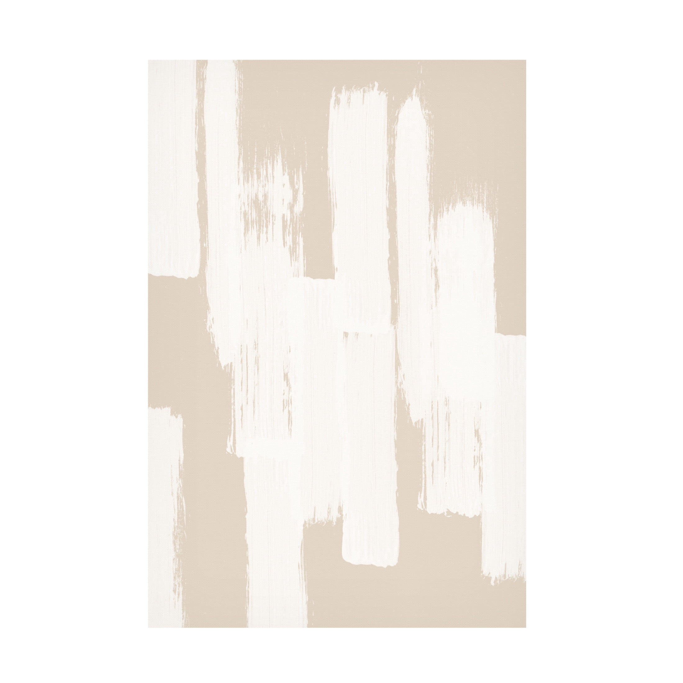 Trademark Fine Art Melloi Art Prints Beige Brush Strokes Canvas Wall Art