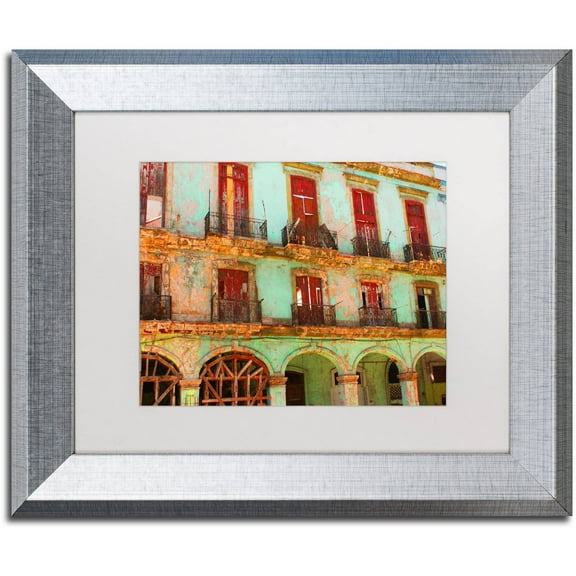 Trademark Fine Art 'Memories Havana' Canvas Art by Masters Fine Art, White Matte, Silver Frame