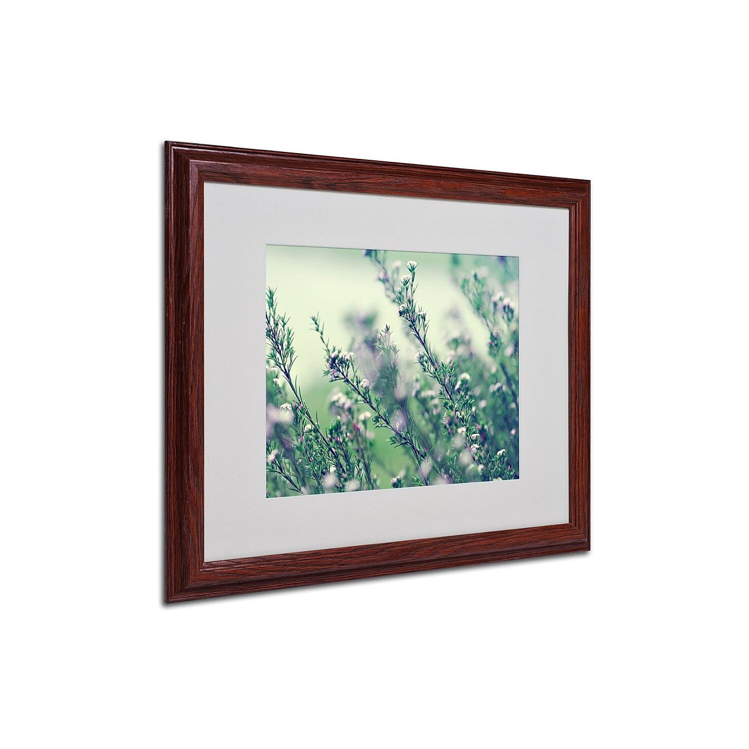 Medium Black Framed Canvas Art with Wild Flowers