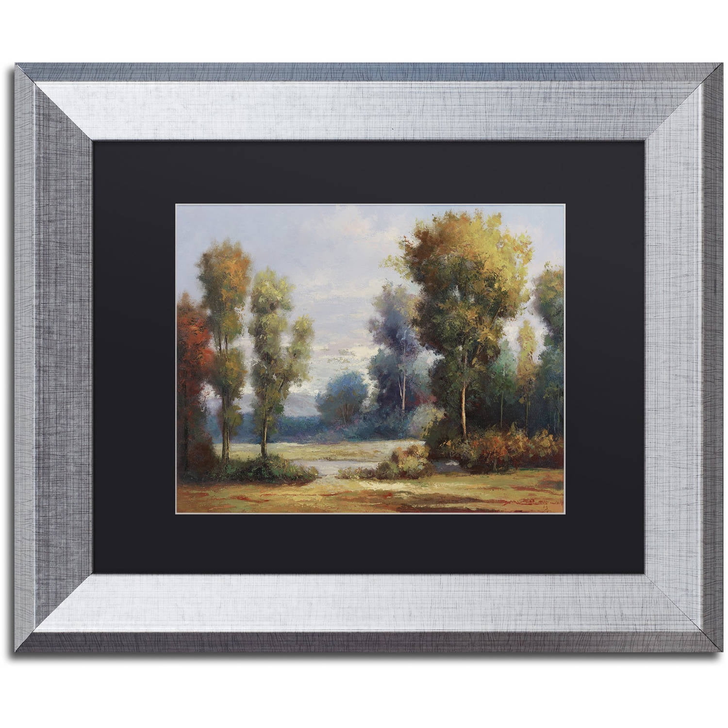 Trademark Fine Art "Memory Lane" Canvas Art by Daniel Moises, Black Matte, Silver Frame