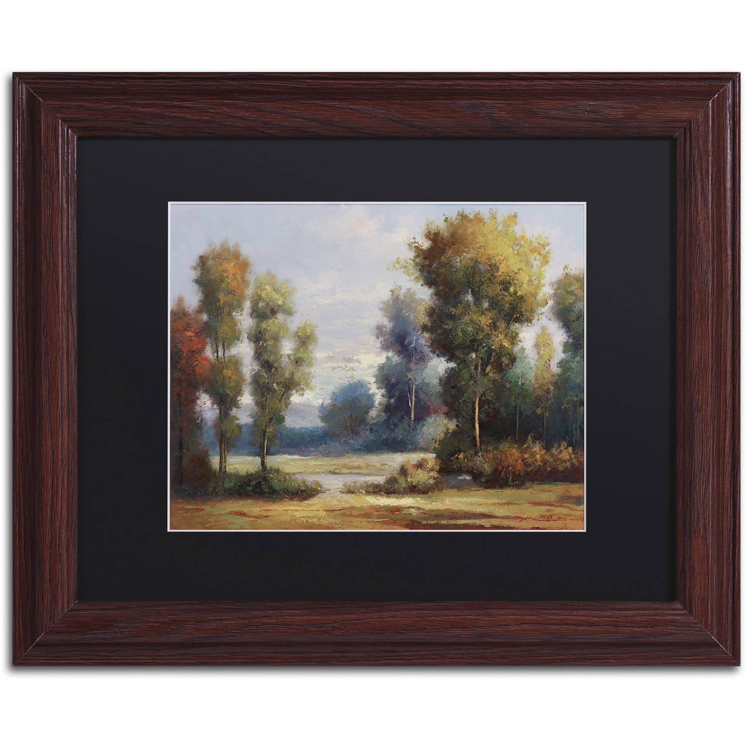 Trademark Fine Art "Memory Lane" Canvas Art by Daniel Moises, Black Matte, Wood Frame