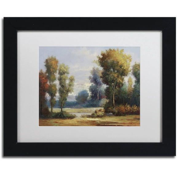 Trademark Fine Art "Memory Lane" Canvas Art by Daniel Moises, White Matte, Black Frame