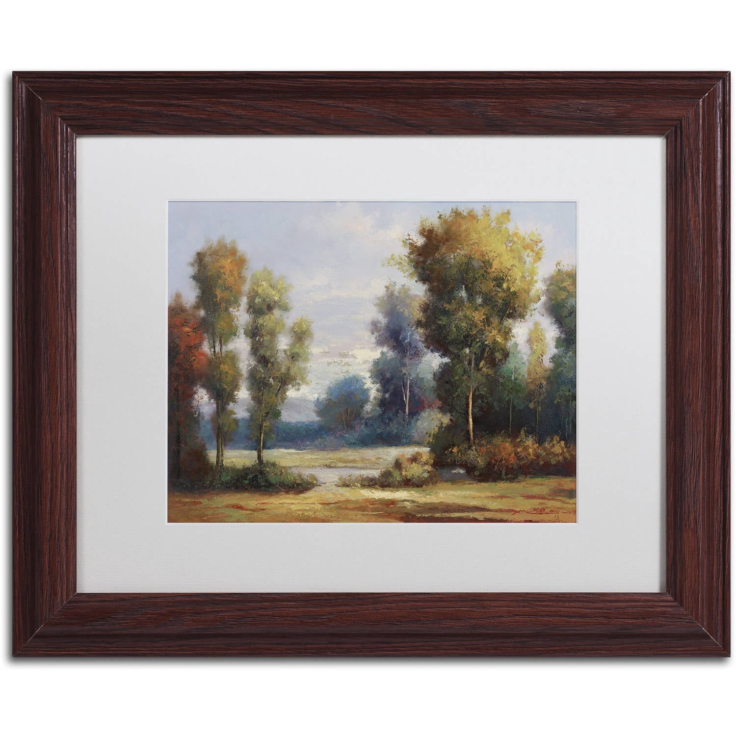 Trademark Fine Art "Memory Lane" Canvas Art by Daniel Moises, White Matte, Wood Frame