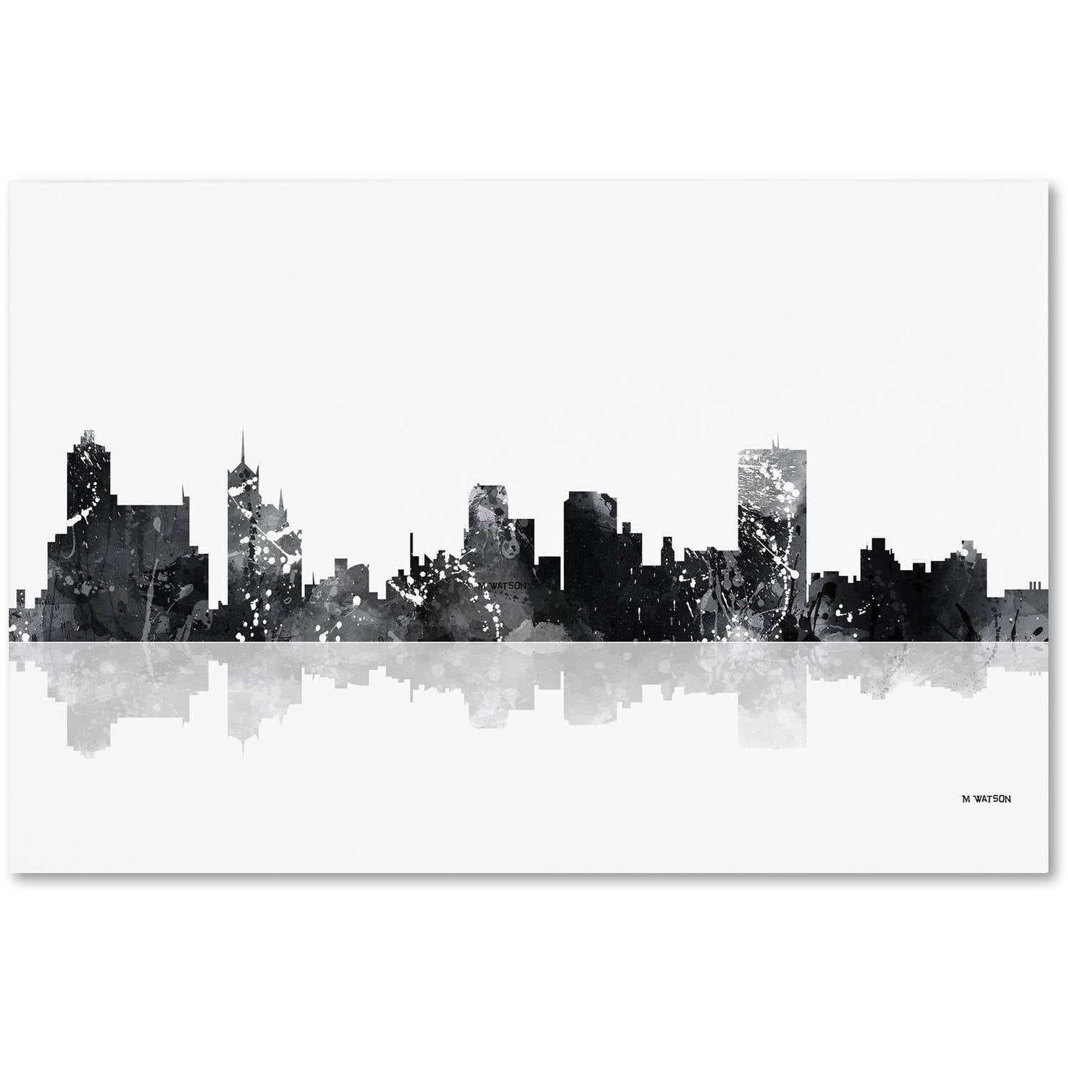 Trademark Fine Art "Memphis Tennessee Skyline BG-1" Canvas Art by Marlene Watson