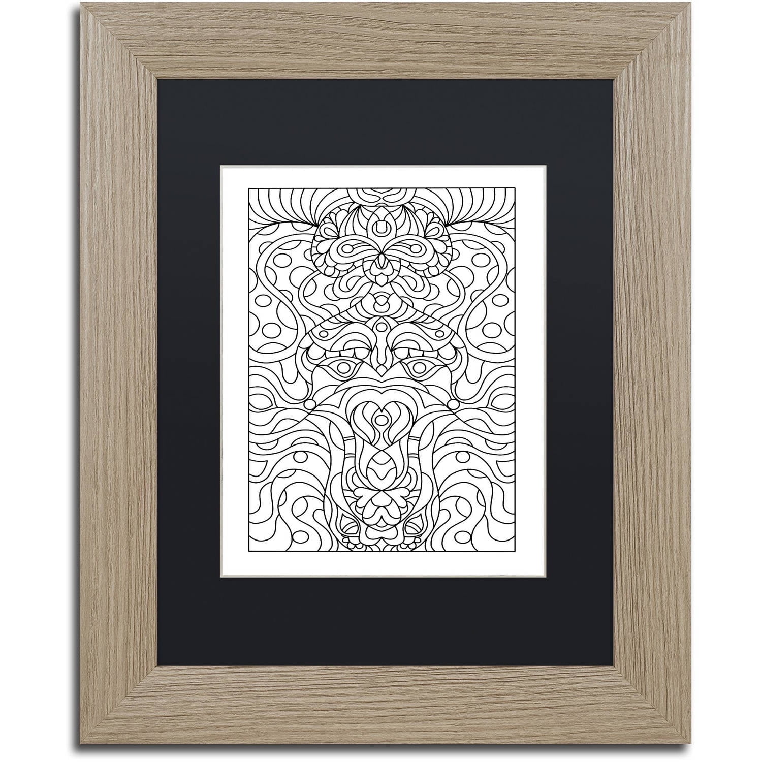 Trademark Fine Art "Meow" Canvas Art by Kathy G. Ahrens, Black Matte, Birch Frame