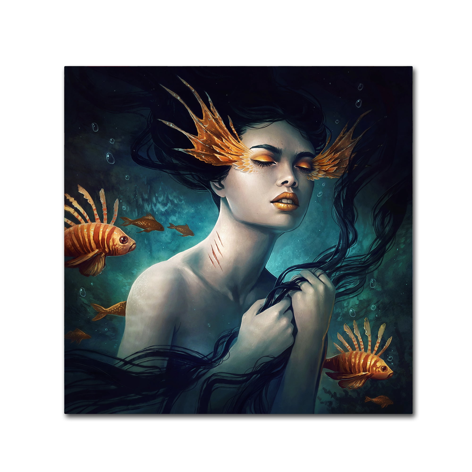 Trademark Fine Art 'Mermaid' Canvas Art by JoJoesArt