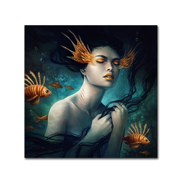Trademark Fine Art 'Mermaid' Canvas Art by JoJoesArt
