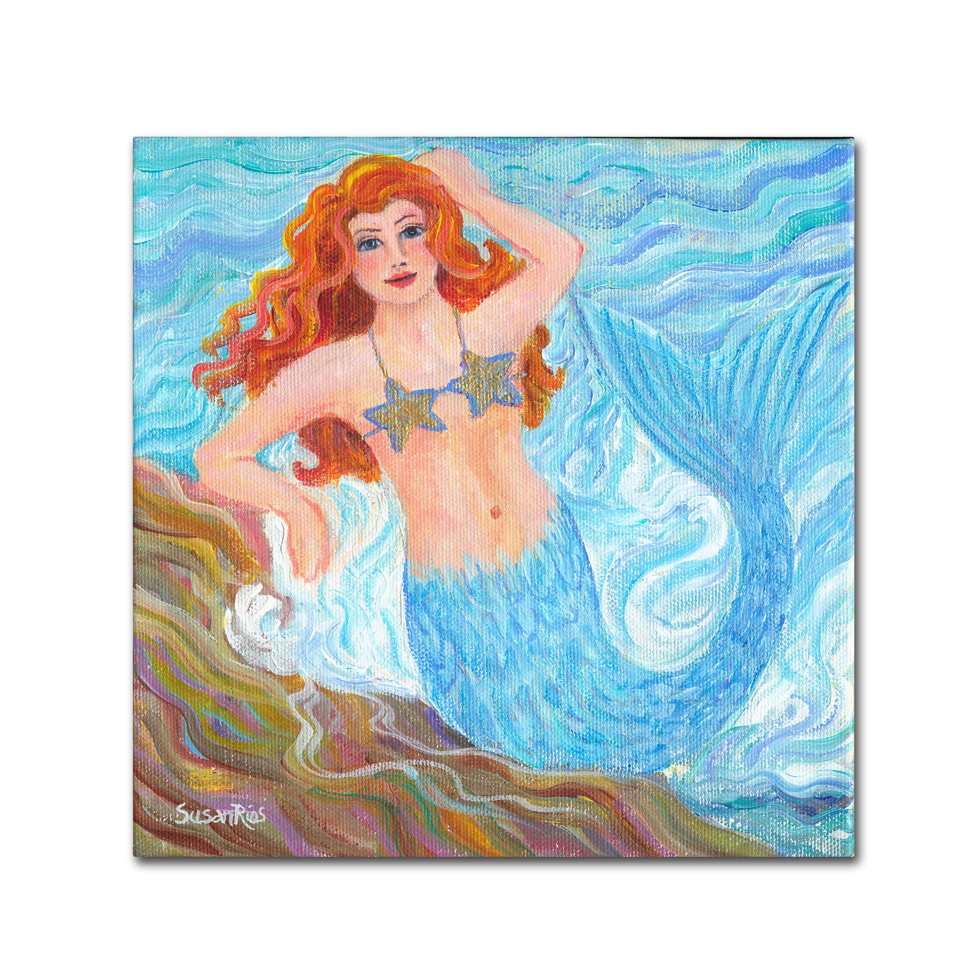 Trademark Fine Art 'Mermaid' Canvas Art by Susan Rios