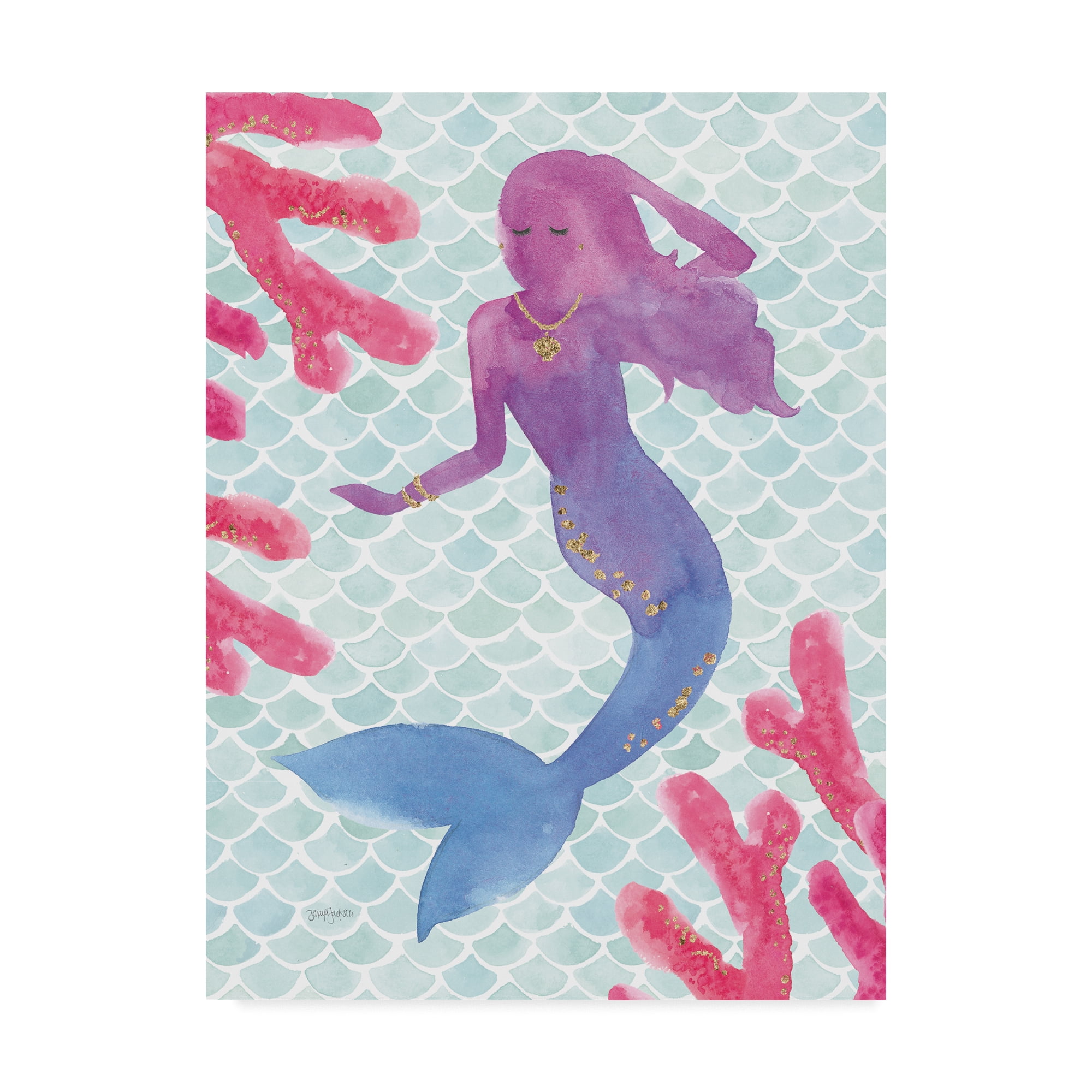 Trademark Fine Art 'Mermaid Friends I' Canvas Art by Jenaya Jackson