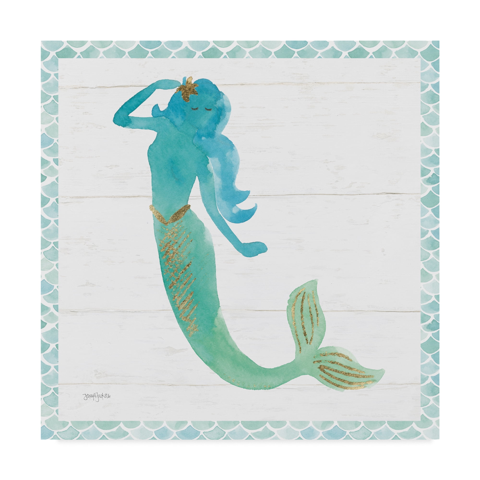 Trademark Fine Art 'Mermaid Friends IV' Canvas Art by Jenaya Jackson