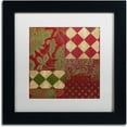 thumbnail image 1 of Trademark Fine Art "Merry Christmas Patchwork II" Canvas Art by Color Bakery White Matte, Black Frame, 1 of 1