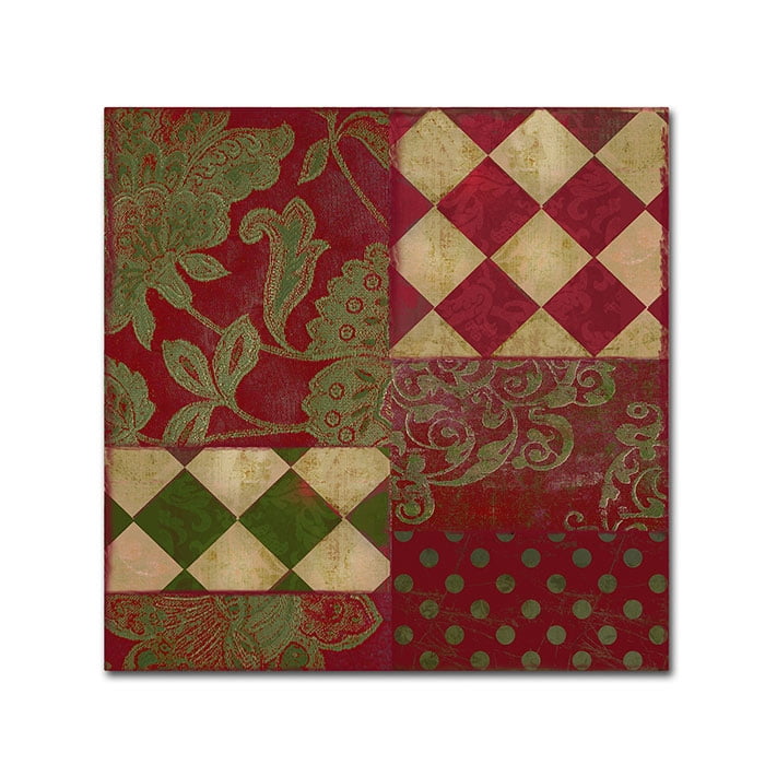 Trademark Fine Art "Merry Christmas Patchwork II" Canvas Art by Color Bakery