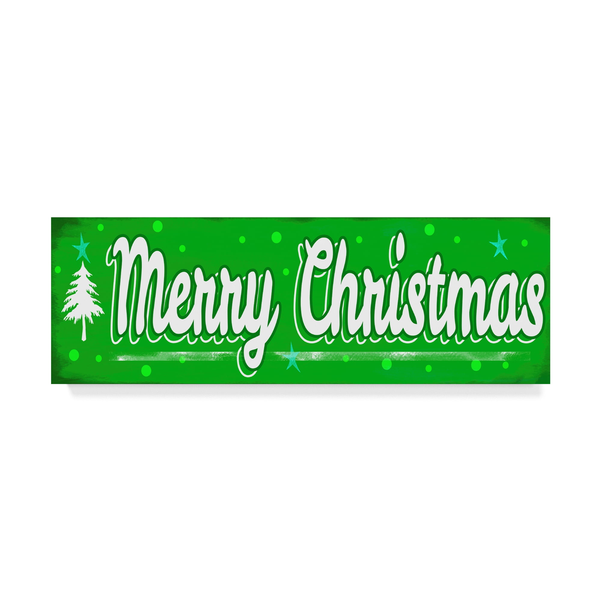Trademark Fine Art 'Merry Christmas Sign' Canvas Art by Valarie Wade