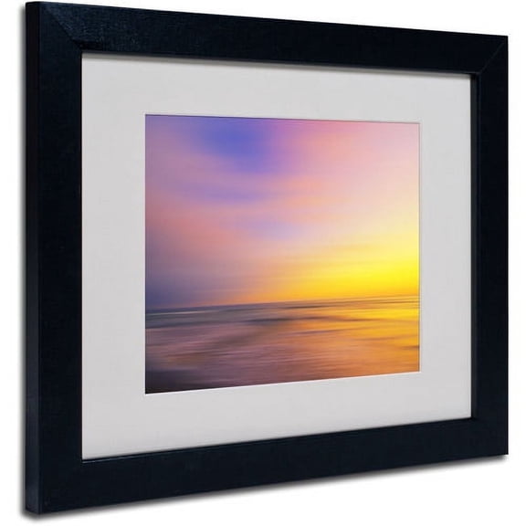 Trademark Fine Art "Metallic Sunset" Matted Framed Art by Philippe Sainte-Laudy