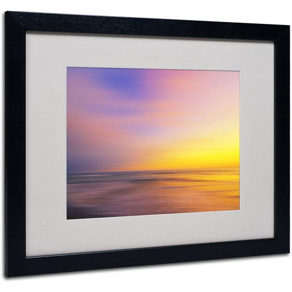 Trademark Fine Art "Metallic Sunset" Matted Framed Art by Philippe Sainte-Laudy