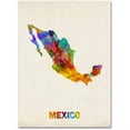 thumbnail image 1 of Trademark Fine Art 	Michael Tompsett 	 Mexico Watercolor Map Canvas Wall Art - 24x32, 1 of 4