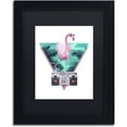 thumbnail image 1 of Trademark Fine Art 'Miami Flamingo' Canvas Art by Robert Farkas, Black Matte, Black Frame, 1 of 3