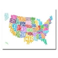thumbnail image 1 of Trademark Fine Art Michael Tompsett 'US States Text Map' Canvas Art 22x32 Inches, 1 of 3