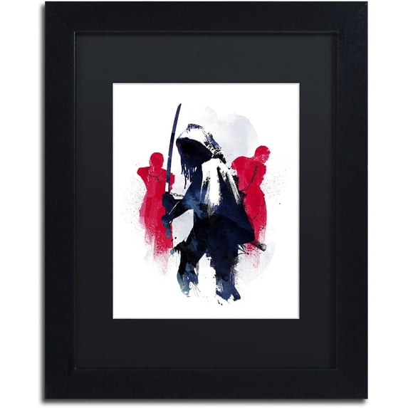 Trademark Fine Art 'Michonne' Canvas Art by Robert Farkas, Black Matte, Black Frame