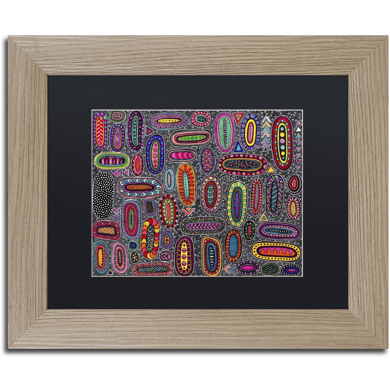 Trademark Fine Art "Microscopic" Canvas Art by Hello Angel, Black Matte, Birch Frame