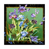 Trademark Fine Art 'Mid-Century Floral Blue' Canvas Art by Tania Fedorova