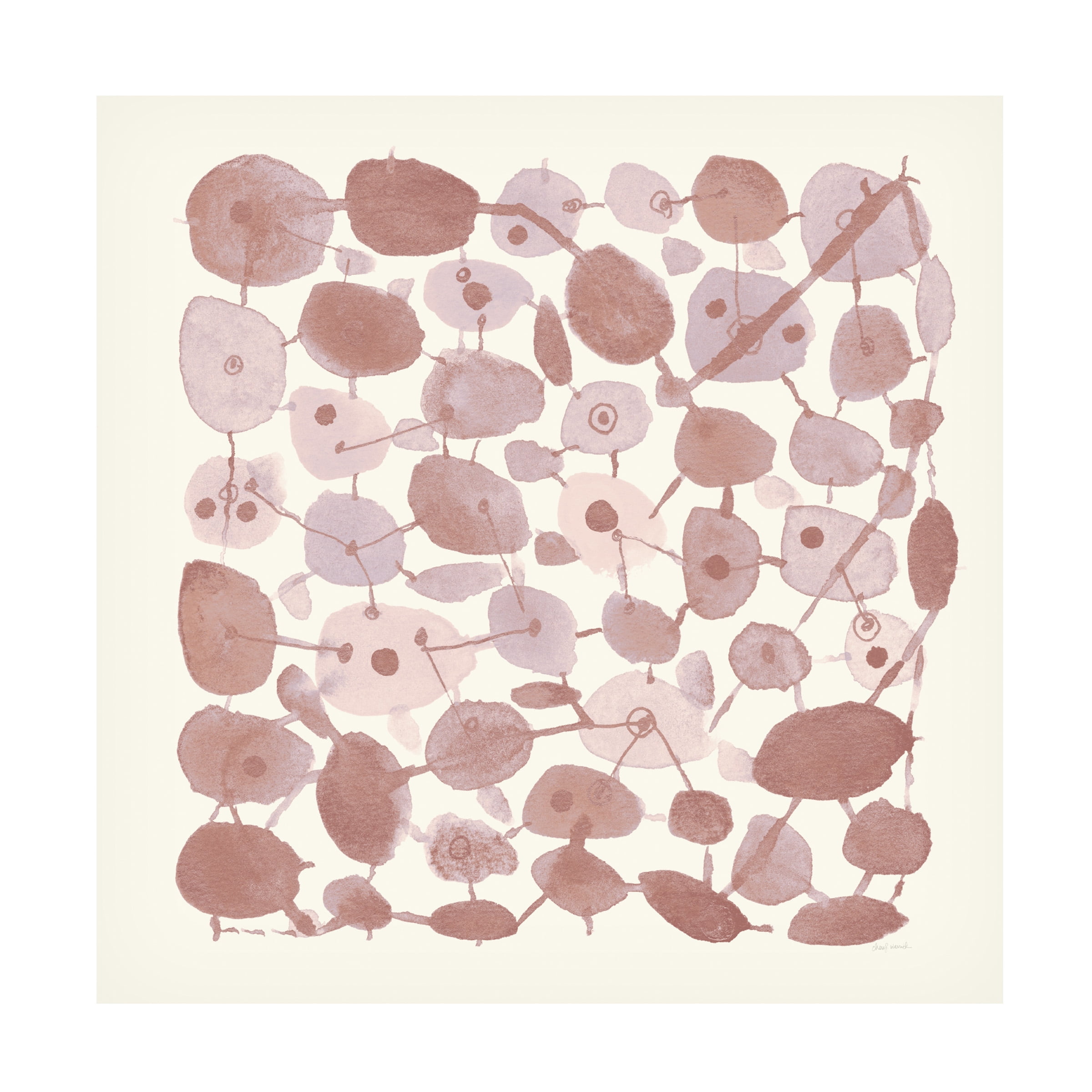 Trademark Fine Art 'Mid Century IV Blush' Canvas Art by Cheryl Warrick