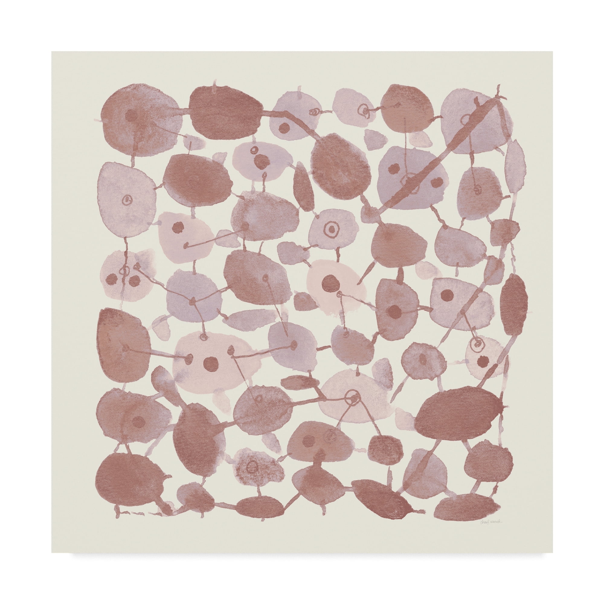 Trademark Fine Art 'Mid Century IV Blush' Canvas Art by Cheryl Warrick